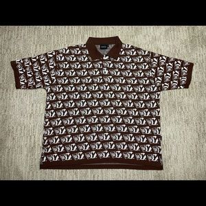 WASTED YOUTH BROWN ALL OVER PRINT SHIRT MEDIUM